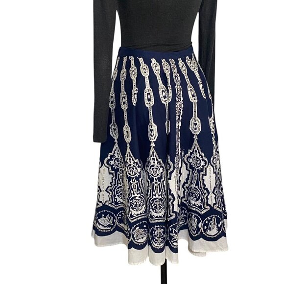 Silkland Vintage Inspired Sequins and Navy Blue Full Skirt Size 10 - Picture 5 of 7